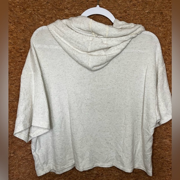 Johnny Was Calme Cozy Hooded Tee in Cream Size S - Picture 4 of 5